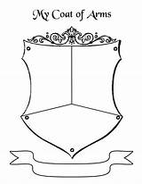 Arms Coat Printable Crest Coats Scout sketch template