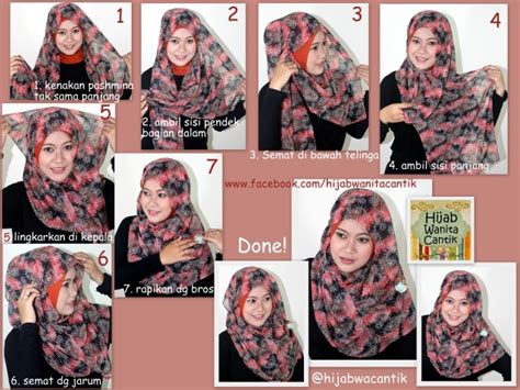 hijab tutorial pashmina chiffon hijab wanita cantik