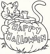 Halloween Coloring Pages Vintage Activity Fun Party Kids sketch template