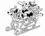 Mickey Coloring Mouse Christmas Pages Disney Winter Friends Drawing Kids Printable Minnie Color Drawings Print 6bb3 Sleigh Merry Lovely Getcolorings sketch template