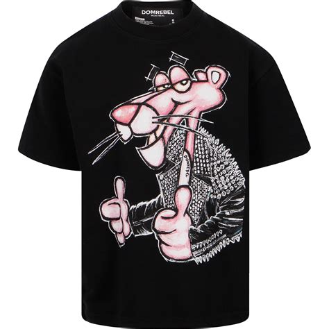 domrebel pink panther  shirt  black bambinifashioncom