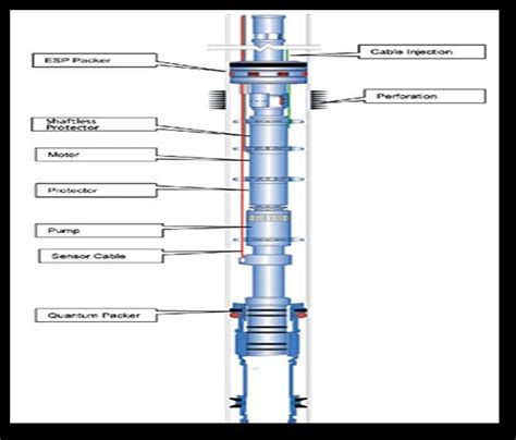 sketch showing  schematic   electrical submersible pump  scientific diagram