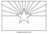 Arizona Flag Coloring Printable Pages State Flags Drawing Template Paper North American Dot Categories Sketch sketch template
