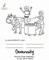 Generosity sketch template