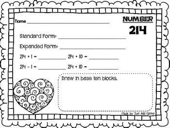 valentines day place  freebie place values st grade math