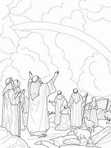 Noah Regenbogen Gottes Bund Ausmalbild Covenant Arche Ark Ausdrucken Kategorien sketch template