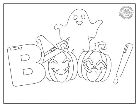 printable boo coloring pages kids activities blog
