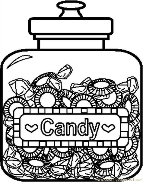 coloring pages candyjarbw food fruits candy  printable