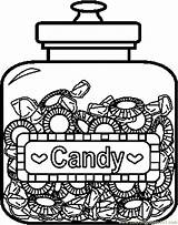 Coloring Candy Pages Printable Color Food Sheets Jar Online Fruits Candyland Popular sketch template