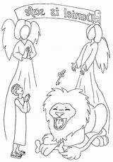 Daniel Lions Den Coloring Bible Story Color Netart sketch template