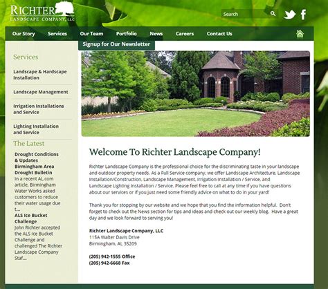 landscaping business websites