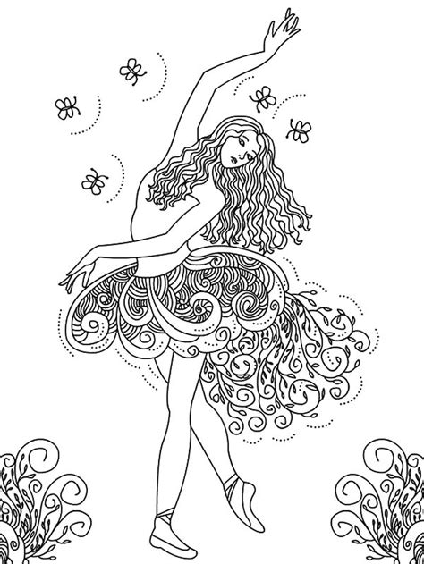 beautiful ballerina girl coloring pages coloring sky