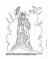 Liberty Statue Coloring Pages Symbols Printable Drawing Usa Sheet American Places Printables Patriotic Face Print Line Getdrawings Kids History Flag sketch template