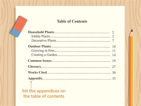 add  appendix   table  contents  microsoft word gambaran