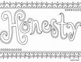 Coloring Honesty Pages Sheets Words Printable Drawing Colouring Adult Color Bible School Inspiring Quotes Doodle Simple Getdrawings Sunday Save Lets sketch template