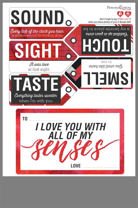 senses gift printables  printable templates