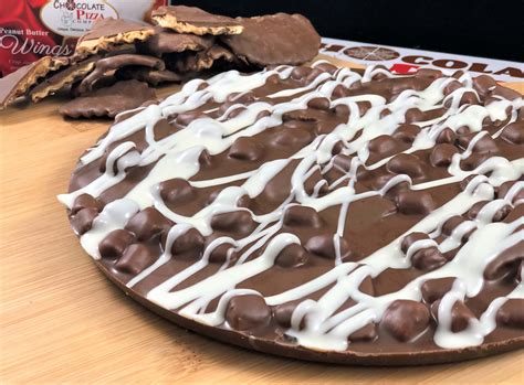 combo campfire smore chocolate pizza and peanut butter wings