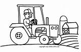 Coloring Pages Tractor Print Printable Tractors Popular sketch template