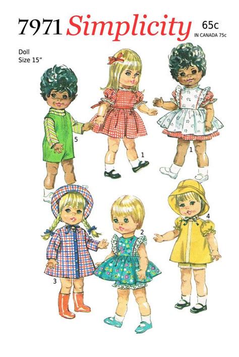 vintage pdf sewing pattern to make dolls clothes a by ickythecat doll