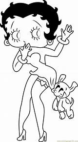 Betty Boop Coloring Her Pages Pet Little Color Coloringpages101 Cartoon sketch template