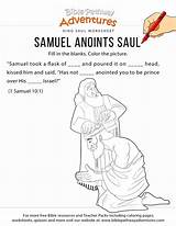 Saul Anoints School Biblepathwayadventures Solomon Games sketch template