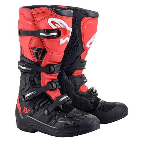 alpinestars tech  boots black red doble direct