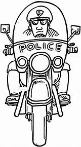 Coloring Pages Police Motorcycle Cop Colouring Kids Cars Print Choose Board Officer Horse Color sketch template