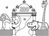 Zoo Coloring Pages Animal Kids Animals Printable Color Cartoon Bestcoloringpagesforkids Sheets sketch template