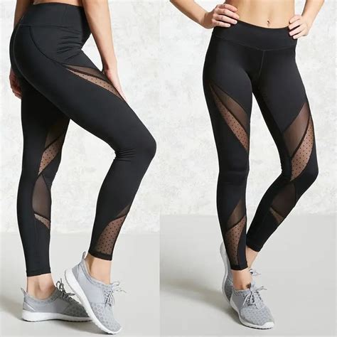 women mesh see through leggings yoga pants best workout outfits 2018