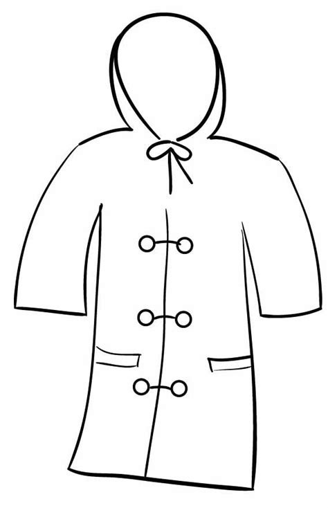 raincoat page coloring pages