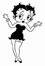 Betty Boop Coloring Color Pages Print Kids Children sketch template