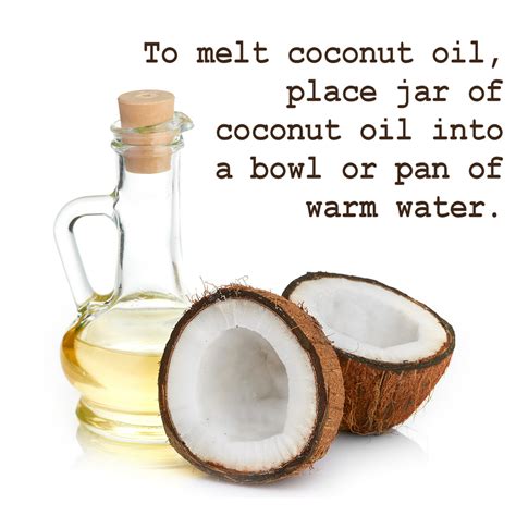 How To Melt Coconut Oil To Melt Coconut Oil Place Jar Of Coconut Oil