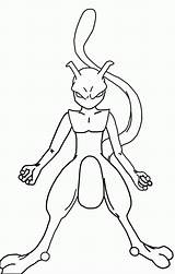 Mewtwo Coloring Pokemon Pages Colouring Library Clipart sketch template