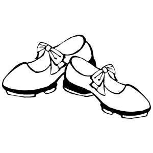 dancing shoes coloring page