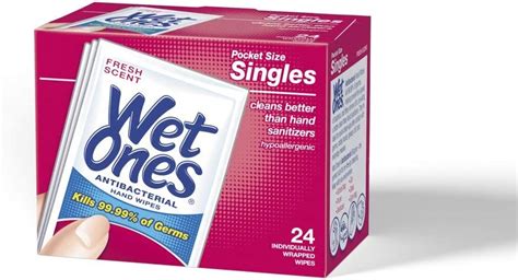 wet ones singles antibacterial cleansing wipes 1 box of