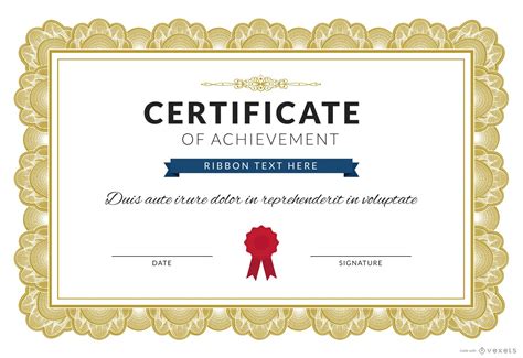 certificate  achievement editable template printable instant images