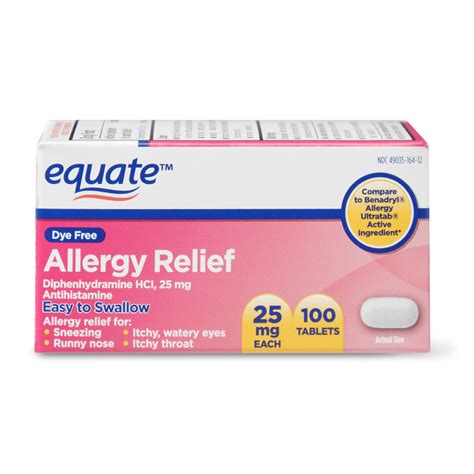 equate allergy relief tablets  mg  count walmartcom walmartcom
