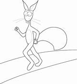 Coloring Squirrel Jogging Lineart Sunshine People sketch template