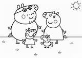 Peppa Daddy Colorare Disegni Mommy Pigs Trattori sketch template