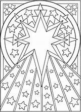Coloring Pages Stars Moon Sun Adults Starburst Star Color Adult Printable Celestial Kids Colouring Template Sheets Books Board Space Mandala sketch template