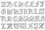 Alphabet Gothic Script Stencils Usf Gotisches sketch template