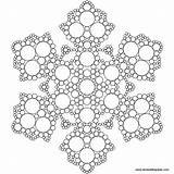 Mandala Snowflake Mandalas sketch template