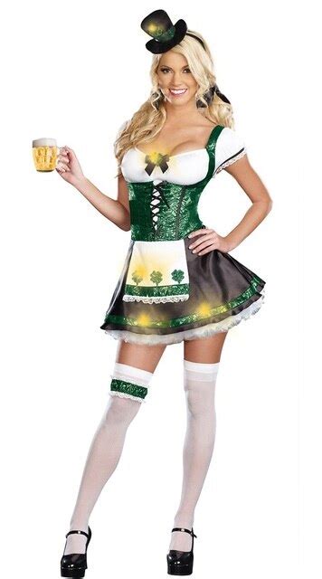Free Shipping High Quality St Patricks Day Outfit Sexy Irish Girl