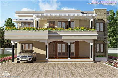 modern flat roof villa   sqfeet home kerala plans