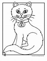 Cat Halloween Coloring Pages Scary Color Colouring Kids Bell Print Printable Cats Pete Clipart Flower Cute Worksheets Sheet Colorin Getcolorings sketch template