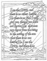 Isaiah Coloring Pages 45 Printable Kids Bible Lord Am Verse Coloringpagesbymradron There Verses Color Adron Mr Kid Children Other Christian sketch template