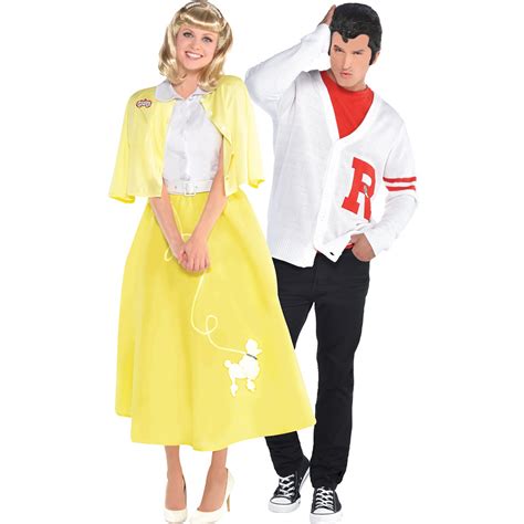 Adult Sandy Olsson Summer Nights And Rydell High Jock Couples Costumes