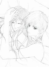 Anime Emo Girl Pages Coloring Couple Getdrawings Drawing sketch template