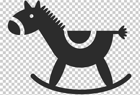 rocking horse drawing child png clipart animals black  white