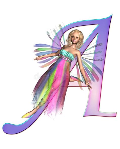 fairy alphabet letter  stock illustration illustration  imaginary